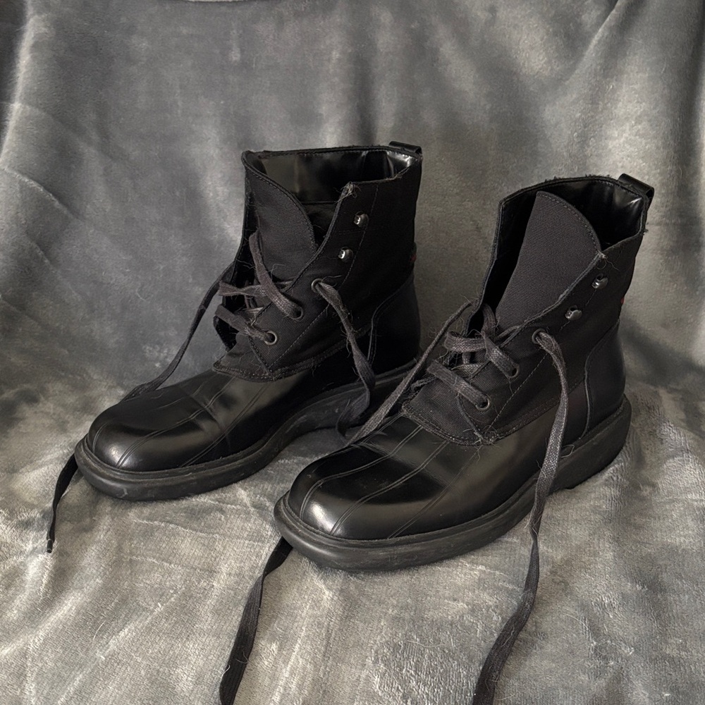 Gucci Black Lace-Up Boots